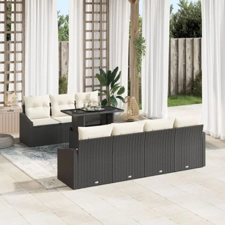 Set de Sofás de Jardín Set de 8 Beige, Negro de , Sofás de exterior - Ref: Foro24-3357680, Precio: 595,21 €, Descuento: %