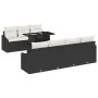 Set de Sofás de Jardín Set de 8 Beige, Negro de , Sofás de exterior - Ref: Foro24-3357680, Precio: 595,21 €, Descuento: %