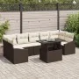Juego de Sofá de Jardín Conjunto de 8 Marrón y crema by , Outdoor sofas - Ref: Foro24-3357691, Price: 588,12 €, Discount: %