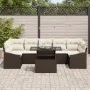 Juego de Sofá de Jardín Conjunto de 8 Marrón y crema by , Outdoor sofas - Ref: Foro24-3357691, Price: 588,12 €, Discount: %