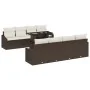 Juego de Sofás de Jardín Conjunto de 7 Marrón y Crema by , Outdoor sofas - Ref: Foro24-3357701, Price: 532,25 €, Discount: %