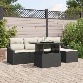 Conjunto de Sofás de Jardín Conjunto de 6 Negro Ratán by , Outdoor sofas - Ref: Foro24-3357720, Price: 424,31 €, Discount: %
