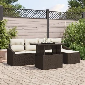 Conjunto de Sofás de Jardín 6 Piezas Marrón Poliratán de , Sofás de exterior - Ref: Foro24-3357721, Precio: 438,44 €, Descuen...