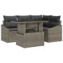 Set de Sofá de Jardín de 5 Piezas con Cojines Gris de Ratán Polimérico de , Sofás de exterior - Ref: Foro24-3357732, Precio: ...
