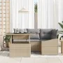 Set de Sofá de Jardín Conjunto de 5 Beige, Gris Ratán, Poliéster by , Outdoor sofas - Ref: Foro24-3357733, Price: 410,48 €, D...