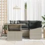 Set de Sofá de Jardín Conjunto de 5 Beige Ratán, Poliéster by , Outdoor sofas - Ref: Foro24-3357735, Price: 442,80 €, Discoun...