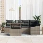 Conjunto de Sofá de Jardín de 6 Piezas con Cojines, Gris Poliratán by , Outdoor sofas - Ref: Foro24-3357742, Price: 448,70 €,...