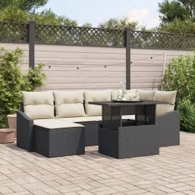 Juego de Sofá de Jardín Conjunto de 7 Negro Ratán von , Outdoor-Sofas - Ref: Foro24-3357770, Preis: 493,09 €, Rabatt: %