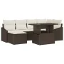 Juego de sofá de jardín Conjunto de 7 Crema y marrón oscuro by , Outdoor sofas - Ref: Foro24-3357771, Price: 527,16 €, Discou...