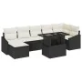 Conjunto de Sofás de Jardín Juego de 8 Beige, Negro by , Outdoor sofas - Ref: Foro24-3357780, Price: 537,43 €, Discount: %