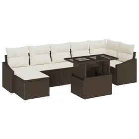 Juego de sofá de jardín Set de 8 Base marrón con cojines beige by , Outdoor sofas - Ref: Foro24-3357781, Price: 562,08 €, Dis...