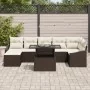 Juego de sofá de jardín Set de 8 Base marrón con cojines beige by , Outdoor sofas - Ref: Foro24-3357781, Price: 562,08 €, Dis...
