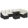 Juego de Sofá de Jardín Juego de 9 Blanco Ratán, Poliéster, Vidrio von , Outdoor-Sofas - Ref: Foro24-3357790, Preis: 588,36 €...