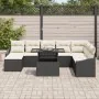 Juego de Sofá de Jardín Juego de 9 Blanco Ratán, Poliéster, Vidrio von , Outdoor-Sofas - Ref: Foro24-3357790, Preis: 588,36 €...