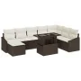 Juego de Sofá de Jardín Juego de 9 Cojines Beige, Marco Marrón by , Outdoor sofas - Ref: Foro24-3357791, Price: 615,89 €, Dis...