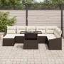 Juego de Sofá de Jardín Juego de 9 Cojines Beige, Marco Marrón by , Outdoor sofas - Ref: Foro24-3357791, Price: 615,89 €, Dis...