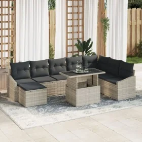 Juego de Sofás de Jardín de 9 Piezas con Cojines Gris Claro von , Outdoor-Sofas - Ref: Foro24-3357795, Preis: 683,24 €, Rabat...