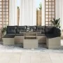 Juego de Sofás de Jardín de 9 Piezas con Cojines Gris Claro von , Outdoor-Sofas - Ref: Foro24-3357795, Preis: 683,24 €, Rabat...