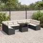 Conjunto de sofá de jardín Set de 11 Negro y Crema by , Outdoor sofas - Ref: Foro24-3357810, Price: 752,43 €, Discount: %