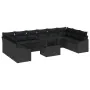 Conjunto de Sofá de Jardín 11 Piezas Negro Ratán, Poliéster, Espuma von , Outdoor-Sofas - Ref: Foro24-3357816, Preis: 782,58 ...