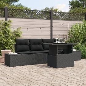 Set de sofá de jardín 5 piezas Negro Ratán Sofá exterior von , Outdoor-Sofas - Ref: Foro24-3357826, Preis: 410,50 €, Rabatt: %