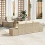 Conjunto de Sofá de Jardín de 6 Piezas con Cojines Beige Polirratan von , Outdoor-Sofas - Ref: Foro24-3357834, Preis: 585,40 ...