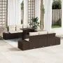 Juego de Sofá de Jardín 7 Piezas Marrón Ratán Poliéster von , Outdoor-Sofas - Ref: Foro24-3357841, Preis: 616,77 €, Rabatt: %
