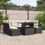 Conjunto de sofá de jardín 7 piezas Negro y crema by , Outdoor sofas - Ref: Foro24-3357850, Price: 543,41 €, Discount: %