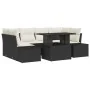 Conjunto de sofá de jardín 7 piezas Negro y crema by , Outdoor sofas - Ref: Foro24-3357850, Price: 543,41 €, Discount: %
