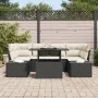 Conjunto de sofá de jardín 7 piezas Negro y crema by , Outdoor sofas - Ref: Foro24-3357850, Price: 543,41 €, Discount: %