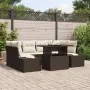 Juego de Sofá de Jardín Conjunto de 7 Marrón, Crema Ratán, Tela by , Outdoor sofas - Ref: Foro24-3357851, Price: 580,80 €, Di...