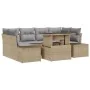 Juego de Sofá de Jardín 7 Piezas Beige Ratán Sofá de Jardín von , Outdoor-Sofas - Ref: Foro24-3357853, Preis: 557,37 €, Rabat...