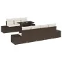 Juego de Sofá de Jardín Set de 8 Marrón, Crema Ratán, Poliéster by , Outdoor sofas - Ref: Foro24-3357861, Price: 658,07 €, Di...