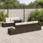 Juego de Sofá de Jardín Set de 8 Marrón, Crema Ratán, Poliéster by , Outdoor sofas - Ref: Foro24-3357861, Price: 658,07 €, Di...