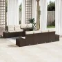 Conjunto de Sofá de Jardín 7 Piezas Marrón Ratán Sintético de , Sofás de exterior - Ref: Foro24-3357881, Precio: 557,08 €, De...