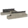 Conjunto de Sofás de Jardín Set de 7 Gris Ratán, Poliéster by , Outdoor sofas - Ref: Foro24-3357885, Price: 610,12 €, Discoun...