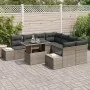 Conjunto de Sofá de Jardín Juego de 9 Gris, Marrón Ratan, Poliéster von , Outdoor-Sofas - Ref: Foro24-3357892, Preis: 651,68 ...