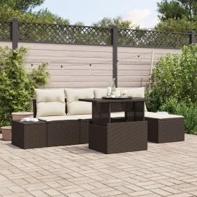 Conjunto de Sofá de Jardín Set de 6 Marrón Ratán von , Outdoor-Sofas - Ref: Foro24-3357901, Preis: 461,19 €, Rabatt: -5%%