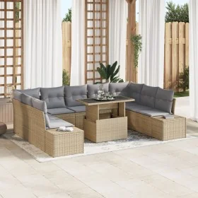 Juego de Sofá de Jardín Set de 10 Beige Ratán Sofá de Exterior de , Sofás de exterior - Ref: Foro24-3357983, Precio: 738,66 €...