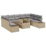 Juego de Sofá de Jardín Set de 10 Beige Ratán Sofá de Exterior von , Outdoor-Sofas - Ref: Foro24-3357983, Preis: 738,66 €, Ra...