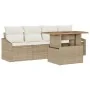 Juego de Sofá de Jardín Set de 5 Beige Ratán Sofá Exterior by , Outdoor sofas - Ref: Foro24-3358507, Price: 417,69 €, Discoun...
