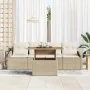 Juego de Sofá de Jardín Set de 5 Beige Ratán Sofá Exterior by , Outdoor sofas - Ref: Foro24-3358507, Price: 417,69 €, Discoun...