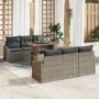 Conjunto de Sofá de Jardín de 7 piezas con cojines Gris Ratán PE by , Outdoor sofas - Ref: Foro24-3358519, Price: 556,27 €, D...