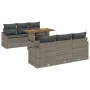 Conjunto de Sofá de Jardín de 7 piezas con cojines Gris Ratán PE by , Outdoor sofas - Ref: Foro24-3358519, Price: 556,27 €, D...