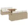 Juego de 5 Beige Natural Ratán Sintético, Poliéster by , Outdoor sofas - Ref: Foro24-3358521, Price: 601,75 €, Discount: -5%%