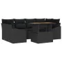 Conjunto de Sofá de Jardín de 7 Piezas con Cojines Negro Ratán de PE de , Sofás de exterior - Ref: Foro24-3358529, Precio: 53...