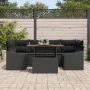 Conjunto de Sofá de Jardín de 7 Piezas con Cojines Negro Ratán de PE de , Sofás de exterior - Ref: Foro24-3358529, Precio: 53...