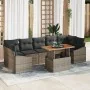 Juego de Sofá de Jardín de 8 Piezas con Cojines Gris Poliratán de , Sofás de exterior - Ref: Foro24-3358540, Precio: 565,72 €...