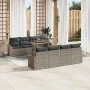 Conjunto de sofá de jardín de 7 piezas con cojines grises de ratán by , Outdoor sofas - Ref: Foro24-3358547, Price: 528,47 €,...