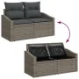 Conjunto de sofá de jardín de 7 piezas con cojines grises de ratán by , Outdoor sofas - Ref: Foro24-3358547, Price: 528,47 €,...